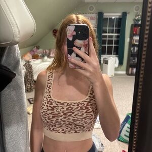 Shein leopard Print Crop Top